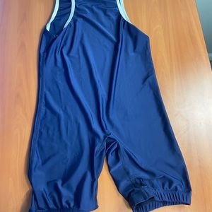 NOWT Elite Sports Men’s wrestling singlets, Standard Singlet Navy and white